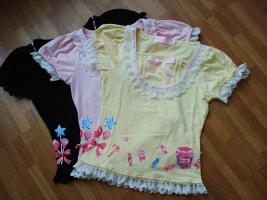 T-shirt pink with sweets and lace top lolita