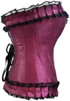 Purple Satin Corset with ribbons