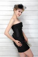 Black Corset with ZIP, ribbons and bows