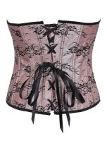 Pink Corset with black floral patern