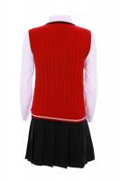 Schoolgirl Outfit Japanese Korean cosplay red and black