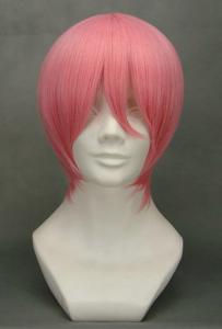 Short wig pink 32cm, cosplay
