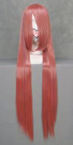 Perruque longue rose fonc 100cm, cosplay Shana, Luka
