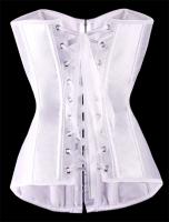 White Corset with black lace