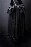 Long skirt with underbustcorset black