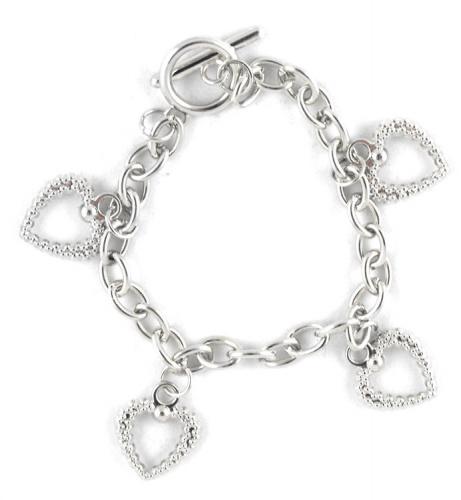 Chain bracelet with hearts