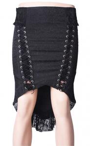 Black skirt with lacing,  punk rave Q-182