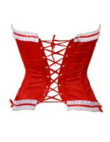 Red corset with ribbons