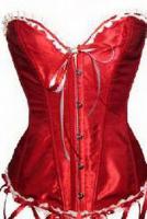 Red corset with ribbons