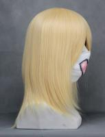 Perruque blonde mi-longue 40cm, cosplay Lambdadelta