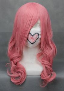 wig pink long curly 65cm, cosplay Final Fantasy 13 Eclair, Farron