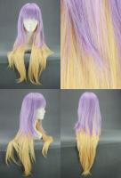 Long purple and blond yellow wig 80cm, cosplay Byakyren Hijiri