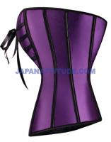 Purple Corset with lacing and ZIP