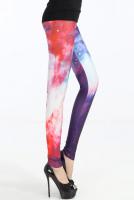 Leggings galaxy red and blue
