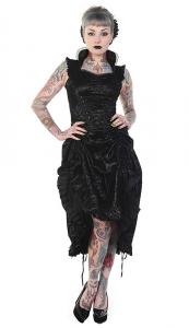 Banned vintage gothic chic short ball dress with rolled skirt