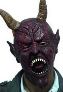 Demon mask with horns, cosplay, halloween