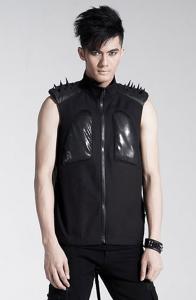 SLeeveless shirt with shoulders spikes Punk Rave