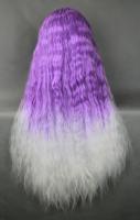 Long purple and white curly wig 80-90cm rhapsody, fashion lolita
