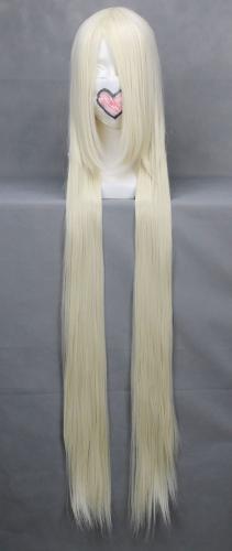 Perruque longue lisse blonde ple 120cm, cosplay Chobits