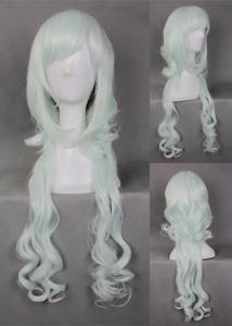 Long light green wig 70cm, cosplay