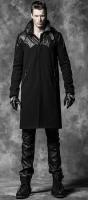 Manteau veste noire haut chauve-souris col avec sangles punk rave Y-473
