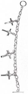 Chain bracelet with vaudoo crosses