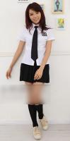 Schoolgirl Outfit Japanese cosplay black with tie