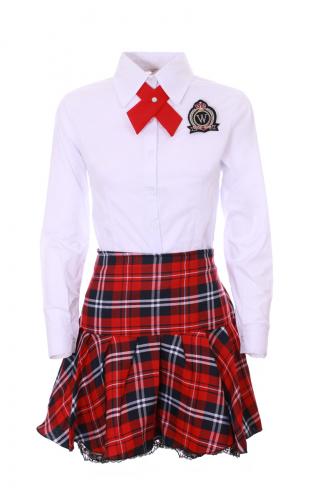 Schoolgirl Outfit Japanese cosplay red with ribbon