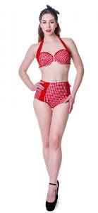 Banned Red White Gingham Retro pin-up Swimsuit