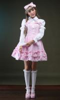 Pink gothic lolita kawaii JSK dress with white shirt and headband GLP