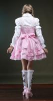 Pink gothic lolita kawaii JSK dress with white shirt and headband GLP