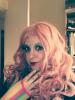 Long wig pink curly 90cm, cosplay LUKA, Lacus Clyne