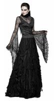 Black spider web lace top, lacing back and collar, elegant gothic Punk Rave