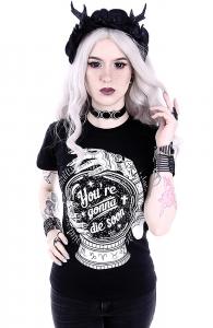 Black tshirt you're gonna die soon, witch crystal ball, nugoth restyle