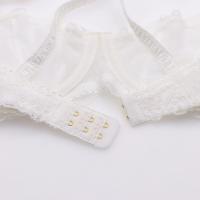 5pcs white lingerie set with transparent lace, sexy underwear