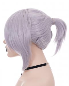 Grey 42cm straight Wig with ponytail, Cosplay Sice FF