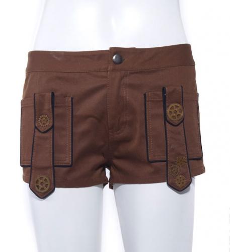 Brown Short teampunk with gear